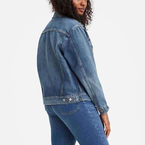 Levi's Ex Boyfriend Trucker Blue Jean Classic Style Denim Jacket - Picture 7 of 12
